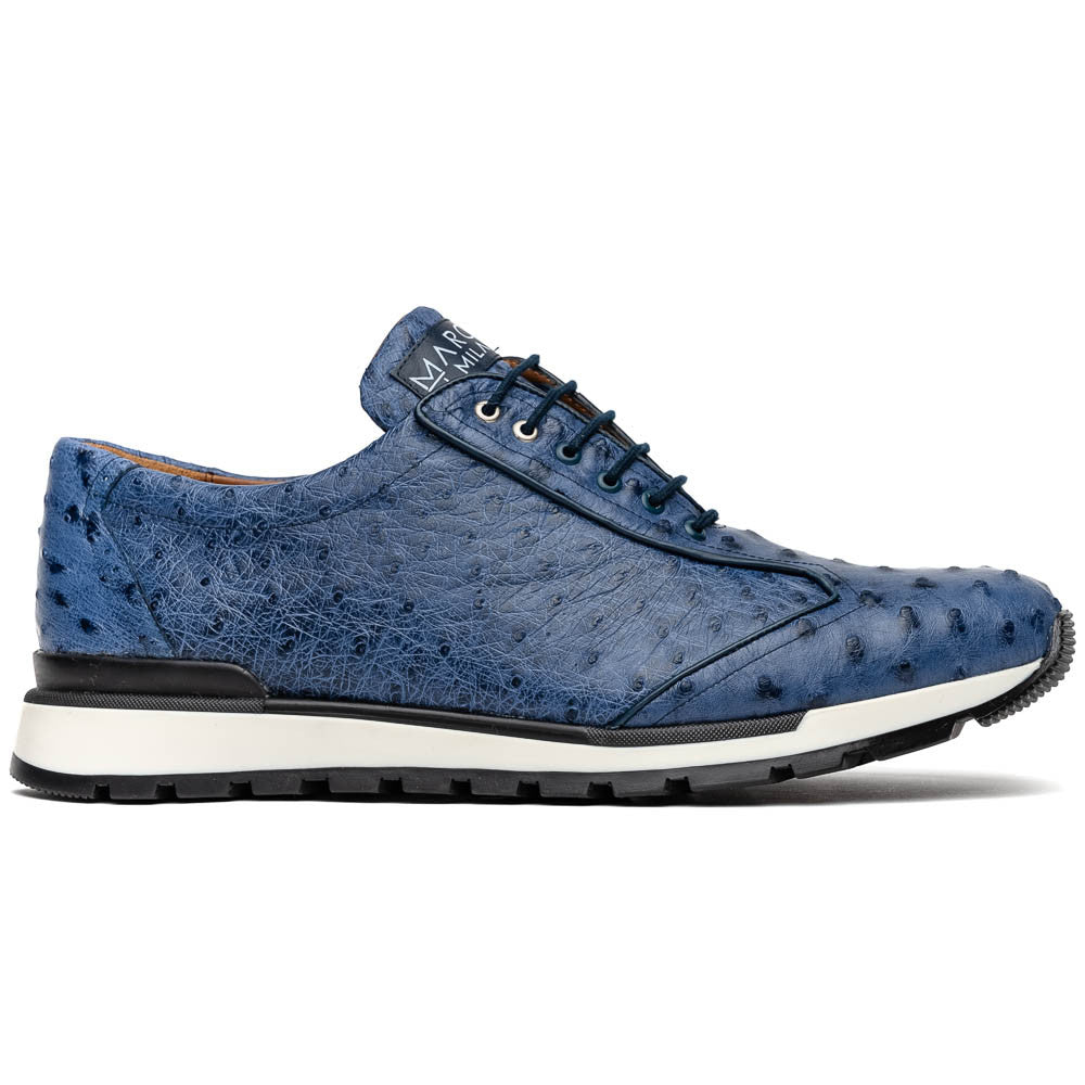 Marco Di Milano Scanno Antique Navy Ostrich Fashion Sneakers