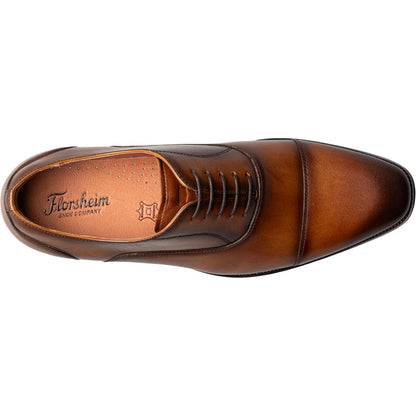 Florsheim Sorrento Cognac Lux Cap Toe Balmoral Oxford Men's Shoes