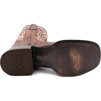Ferrini Men’s Dylan Brandy Square Toe Leather Cowboy Boots