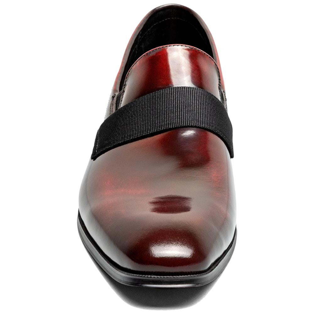 Florsheim Men's Hi Gloss Patent Leather Strap Burgundy Loafer