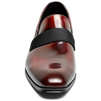 Florsheim Men's Hi Gloss Patent Leather Strap Burgundy Loafer
