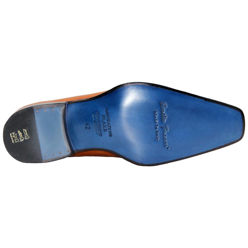 EMILIO FRANCO Tommaso Gold Calf-Skin Leather Loafers