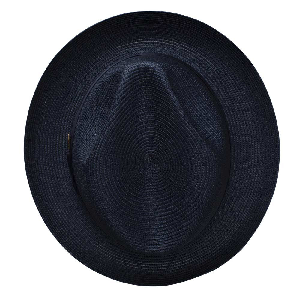 Dobbs Rosebud Navy Florentine Milan Straw Hat