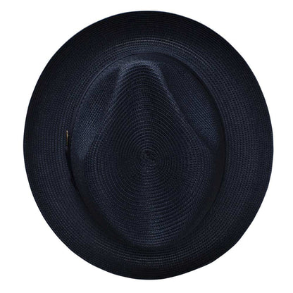Dobbs Rosebud Navy Florentine Milan Straw Hat