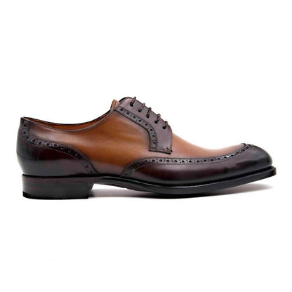 Ugo Vasare Colin Brown Caramel Calfskin Leather Mens Shoe