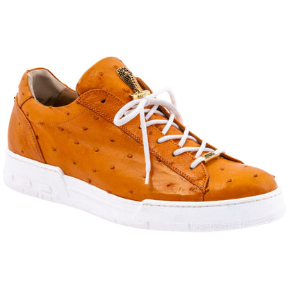 Mauri Men’s Fattori Tangerine Round Toe Full Quill Ostrich Leather Luxury Loafers