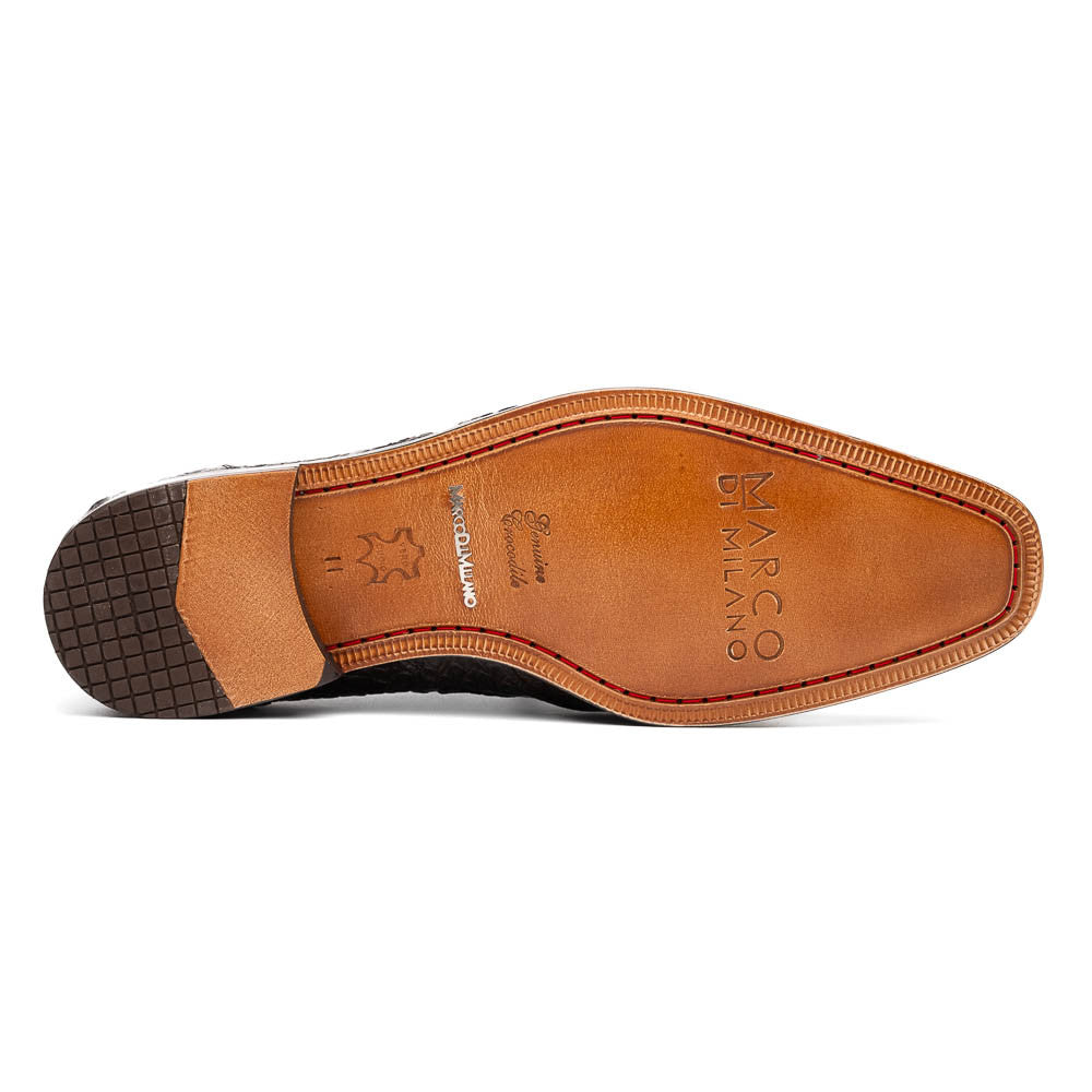 Marco Di Milano Lacio Derby Wine Caiman Shoes