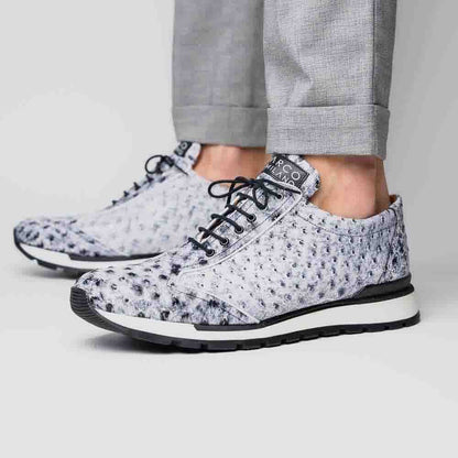 Marco Di Milano Scanno Newspaper Ostrich Sneakers