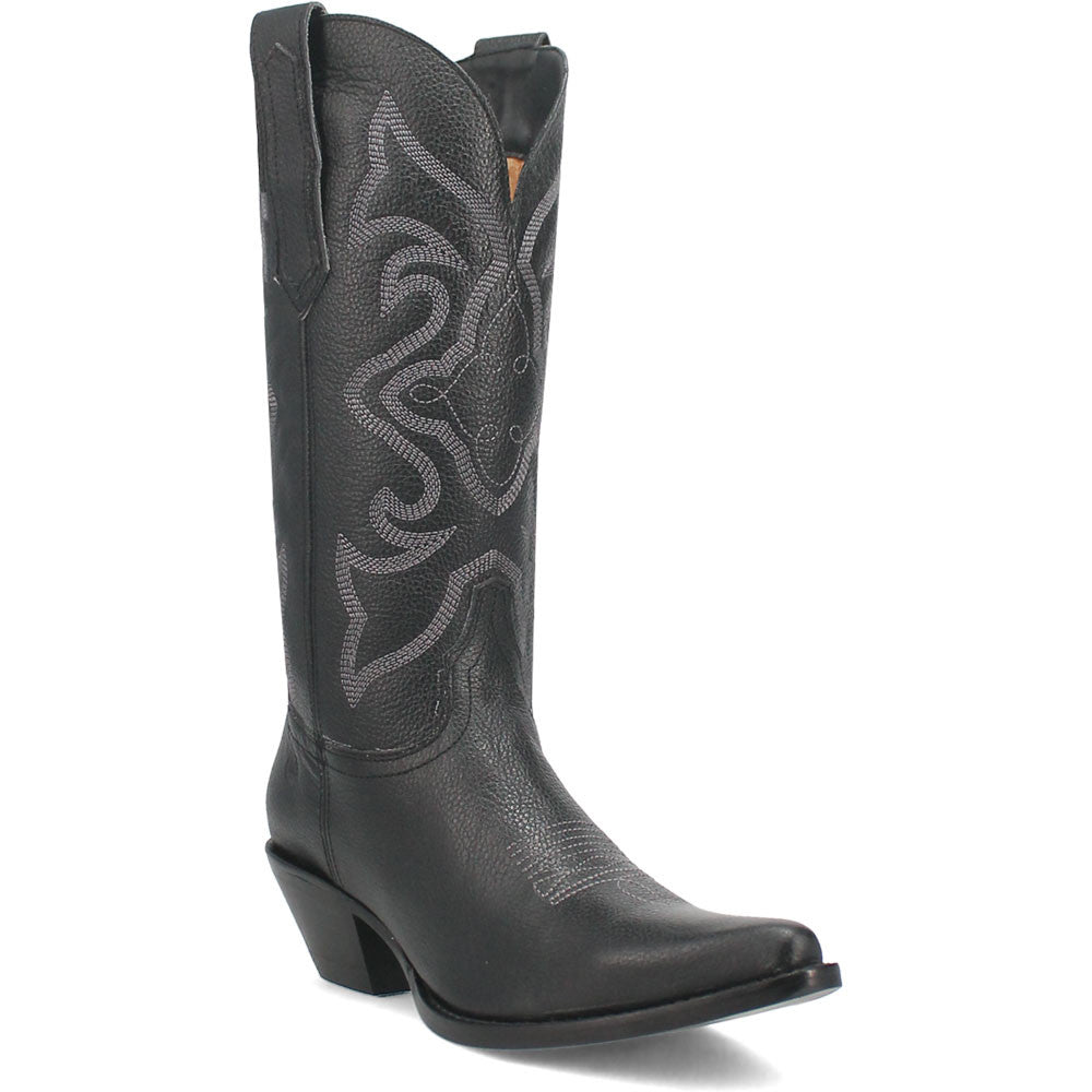 Dingo Out of West Suede Black Snip Toe Western Boots for Women