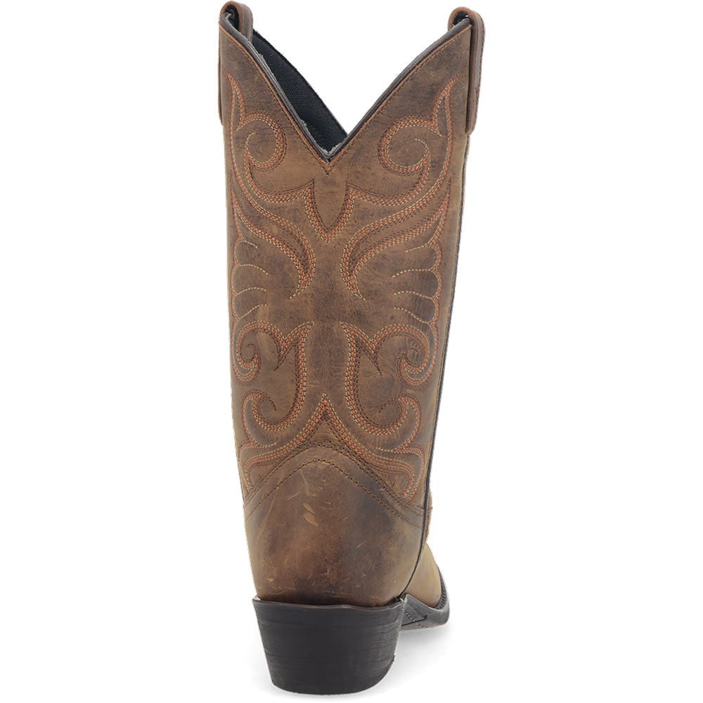 Laredo Bridget Tan Leather Round Toe Western Cowgirl Boots (USA Women Size)