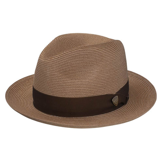 Dobbs Rosebud Cognac Florentine Milan Straw Hat