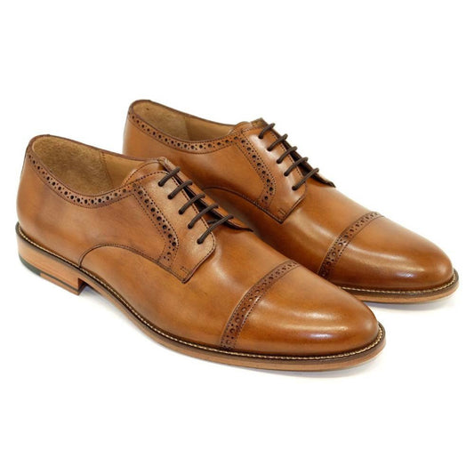 Alan Payne Cambridge British Tan Cap Toe Men’s Derby - shoeclassix.com