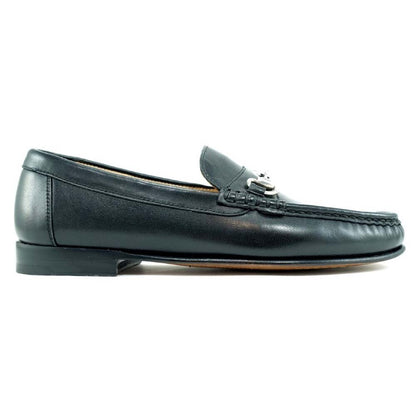 Alan Payne Snaffle Black Sheepskin Loafer - shoeclassix.com