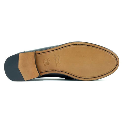 Alan Payne Snaffle Black Sheepskin Loafer - shoeclassix.com