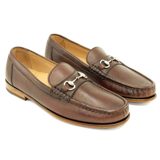 Alan Payne Snaffle Brown Sheepskin Loafer - shoeclassix.com