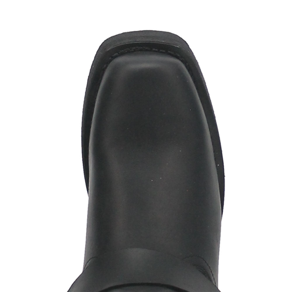 Dingo Molly Black Leather Snoot Toe Western Fashion Harness Boot(US Women Size)