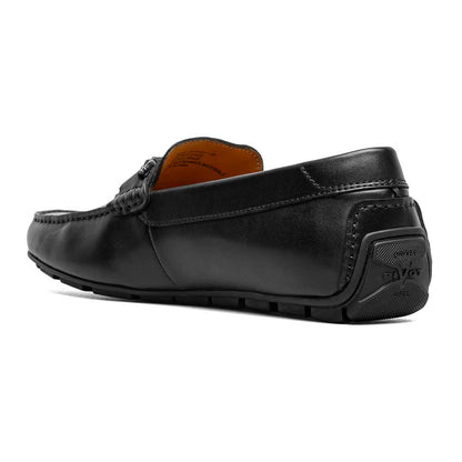 Florsheim Motor Black Smooth Leather Moc Toe Bit Driving Shoes