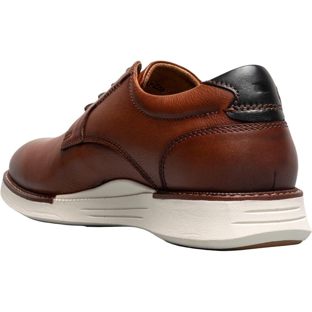 Florsheim Launch Cognac Smooth Leather Plain Toe Derby Dress Shoes (US Men Size)
