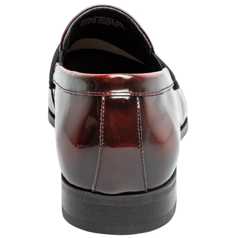 Florsheim Men's Hi Gloss Patent Leather Strap Burgundy Loafer