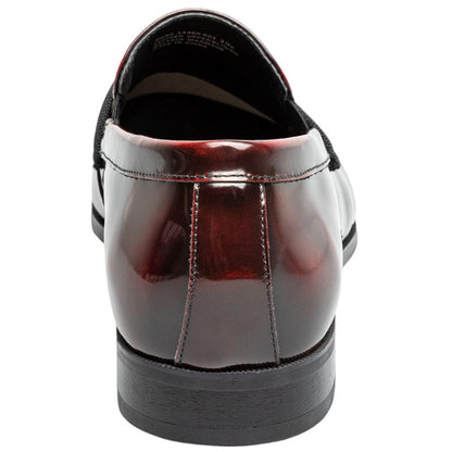Florsheim Men's Hi Gloss Patent Leather Strap Burgundy Loafer
