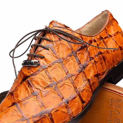 Oliveri Men's Genuine Pirarucu Skin Classic Dress Oxford | Marco Di Milano