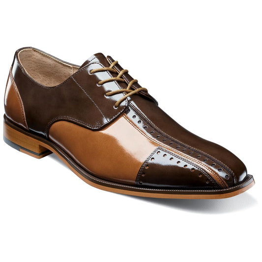 Stacy Adams Palmento Smooth Leather Brown Modified Cap Toe Oxford (US Men Size)