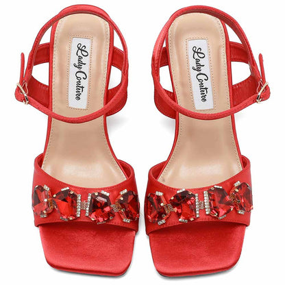 Lady Couture Delight 2.5" Sandal in Red