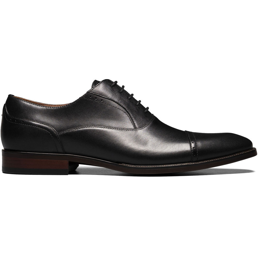 Florsheim Sorrento Black Smooth Leather Cap Toe Oxford Shoes