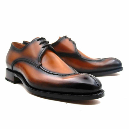 Ugo Vasare Jayden Caramel Apron Split Toe Derby Shoes
