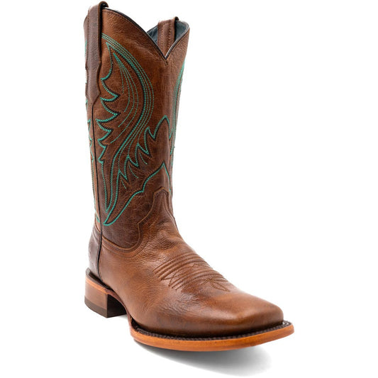 Ferrini Men’s Beau Honey Square Toe Leather Cowboy Boots
