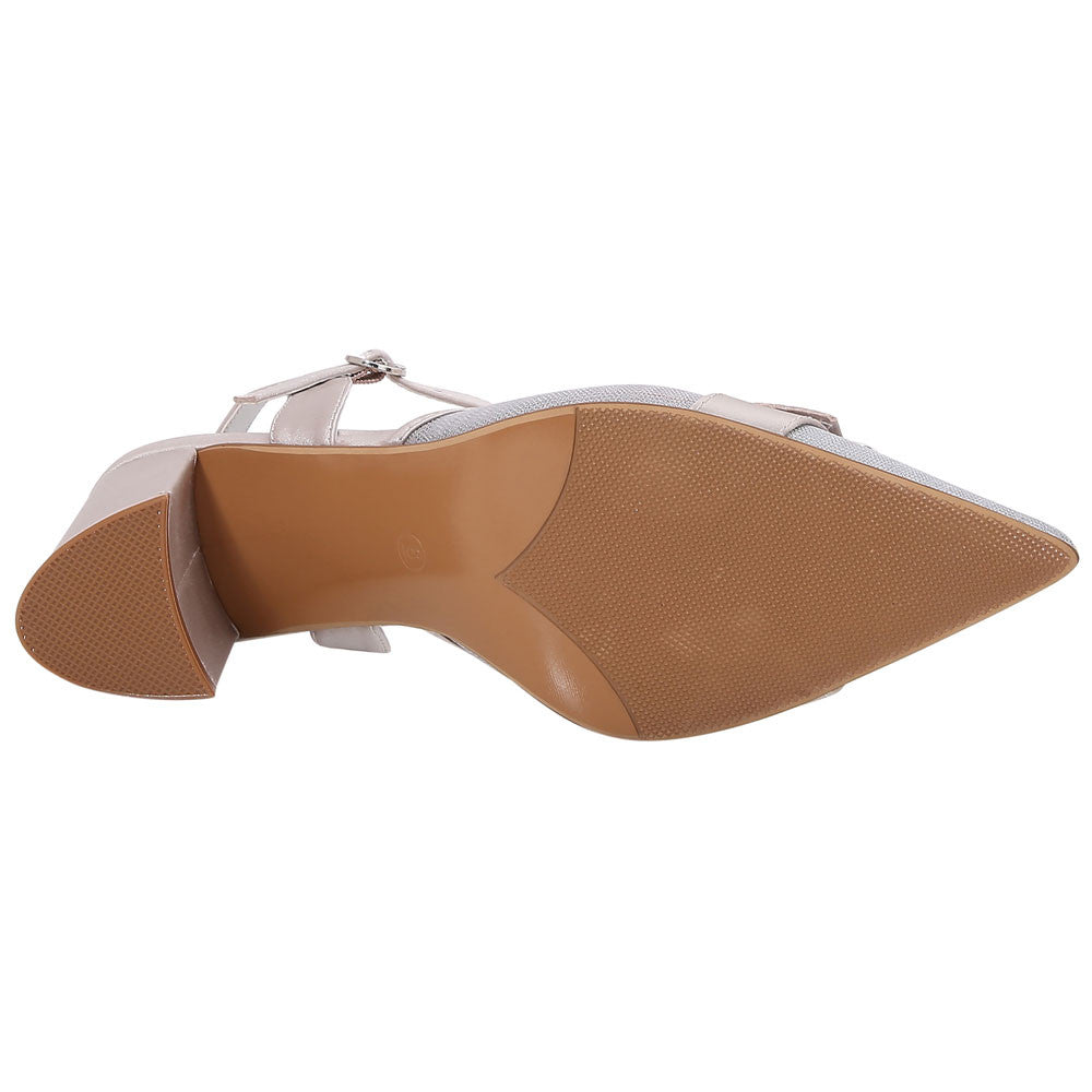 Lady Couture Bianca 3” Heel Pump in Silver