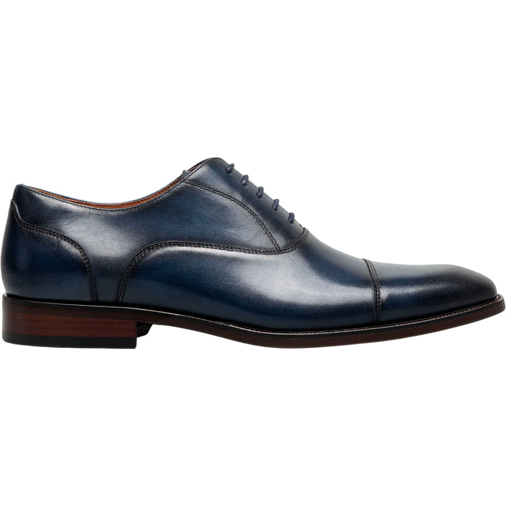 Florsheim Sorrento Navy Smooth Leather Cap Toe Balmoral Oxford
