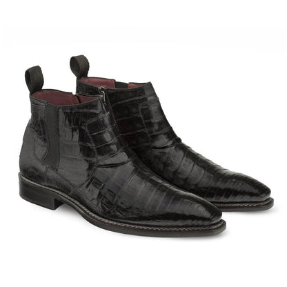 Mezlan Men's Blackmore Genuine Crocodile Dress Boot in Black
