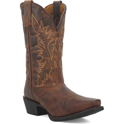 Laredo Malinda Tan Leather Square Toe Western Cowgirl Boots (USA Women Size)
