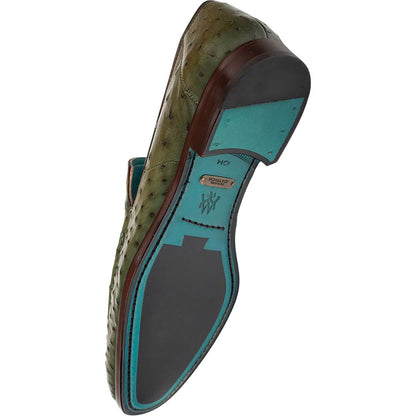 Mezlan Men's Menor Olive Genuine Ostrich Slip-On
