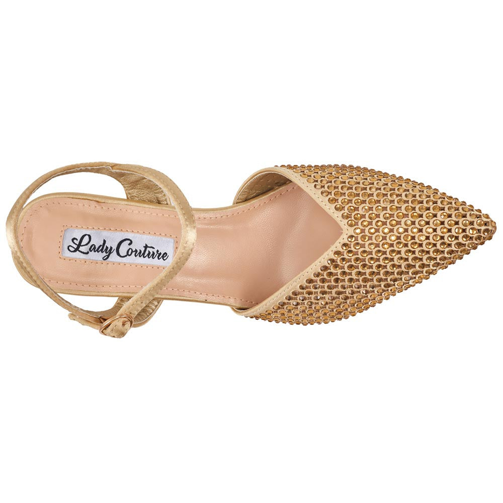 Lady Couture Tango Pump 4” Heel in Gold
