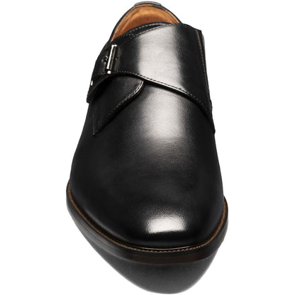 Florsheim Sorrento Black Plain Toe Single Monk Strap Shoes