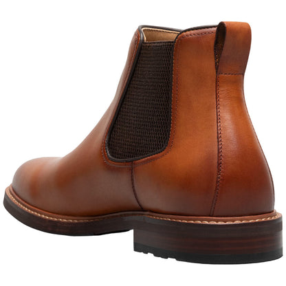 Florsheim Anthem Plain Toe Saddle Tan Leather Chelsea Boot for Men