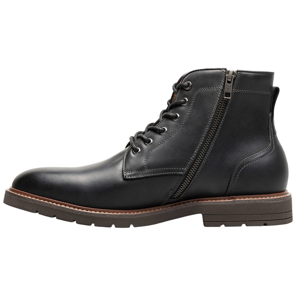 Florsheim Redford Black Crazy Horse Men's Plain Toe Lace Up Boot