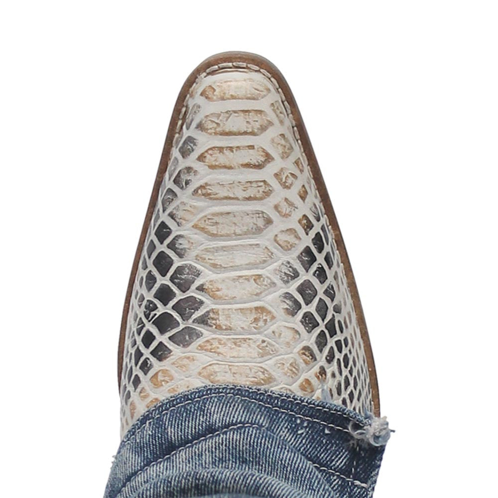 Dingo Animal Print Blue Snip Toe Western Boots for Women