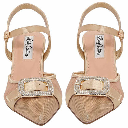 Lady Couture Bianca 3” Heel Pump in Gold