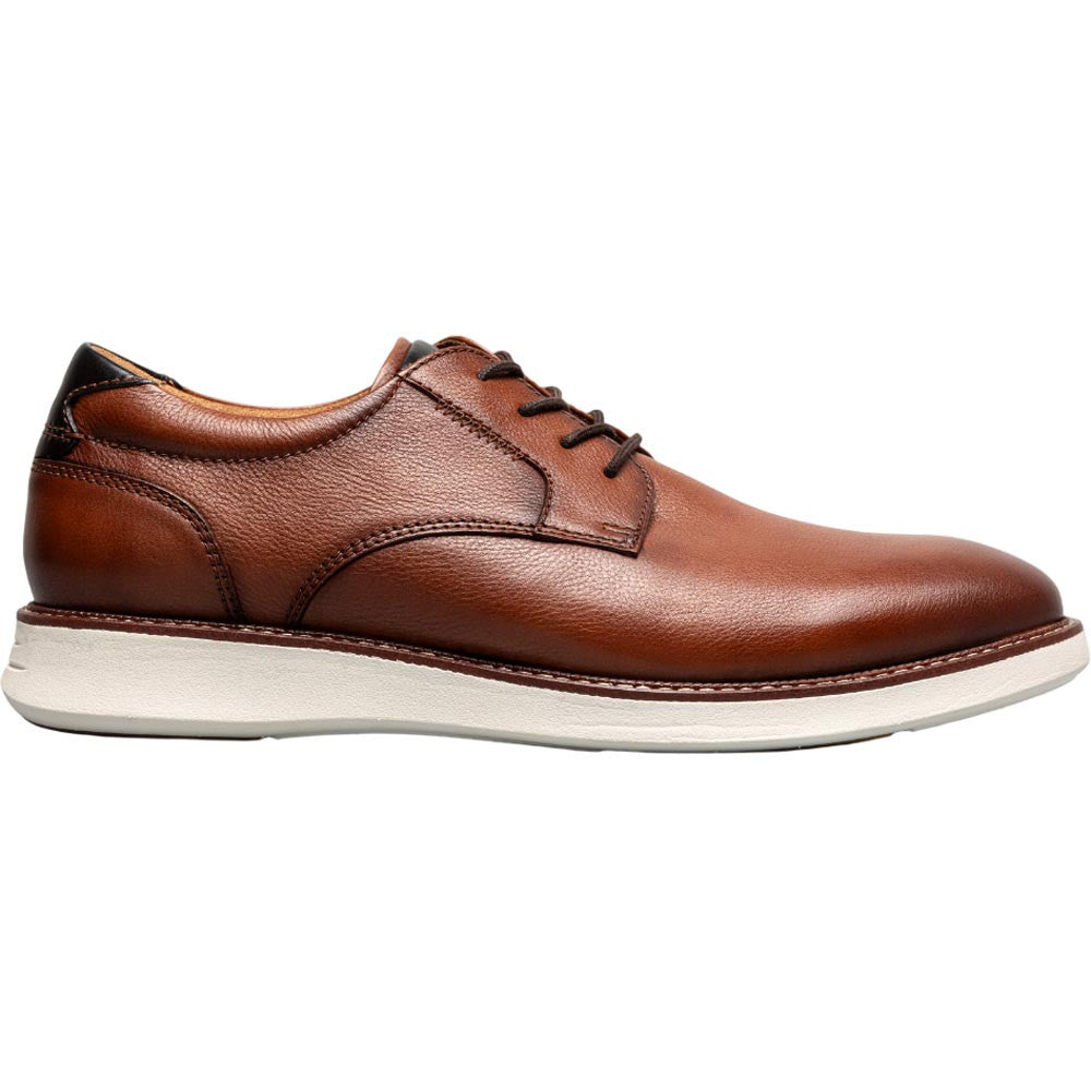 Florsheim Launch Cognac Smooth Leather Plain Toe Derby Dress Shoes (US Men Size)