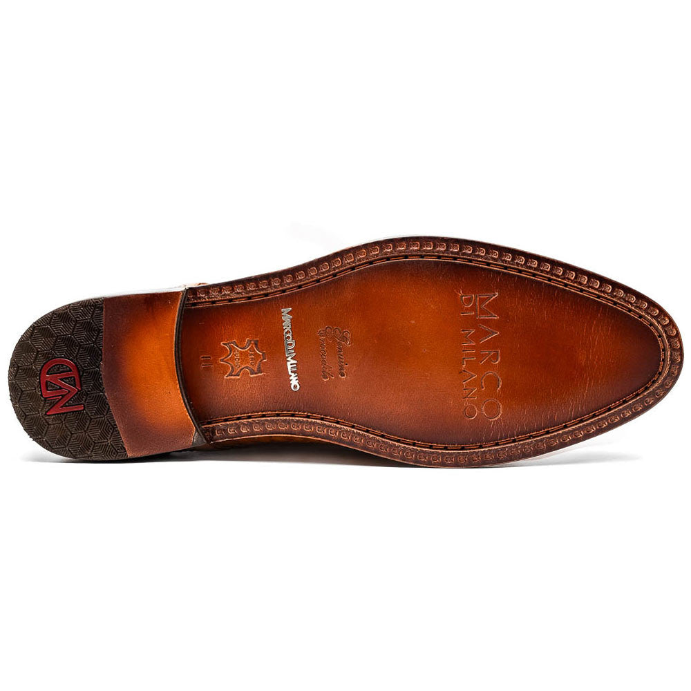 John Brandy Men's Woven calfskin Genuine Caiman Crocodile Cap Toe Oxford | Marco Di Milano