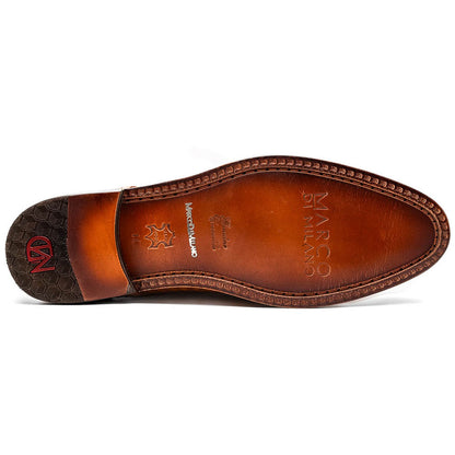 John Brandy Men's Woven calfskin Genuine Caiman Crocodile Cap Toe Oxford | Marco Di Milano
