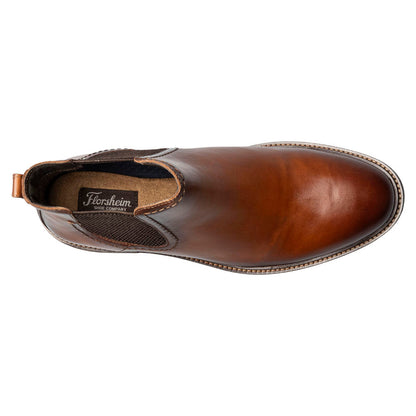 Florsheim Forge Cognac Smooth Leather Plain Toe Gore Chukka Boots (USA Men Size)