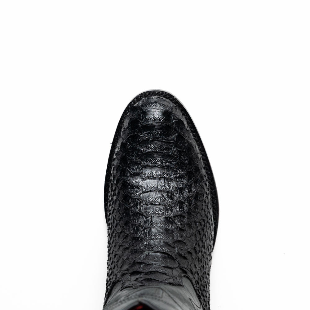 Kansas Genuine Python Skin Black Cowboy Boot | Marco Di Milano Western Boots