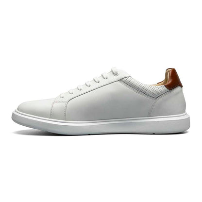 Florsheim Social White Smooth Leather Lace to Toe Casual Sneaker (USA Men Size)