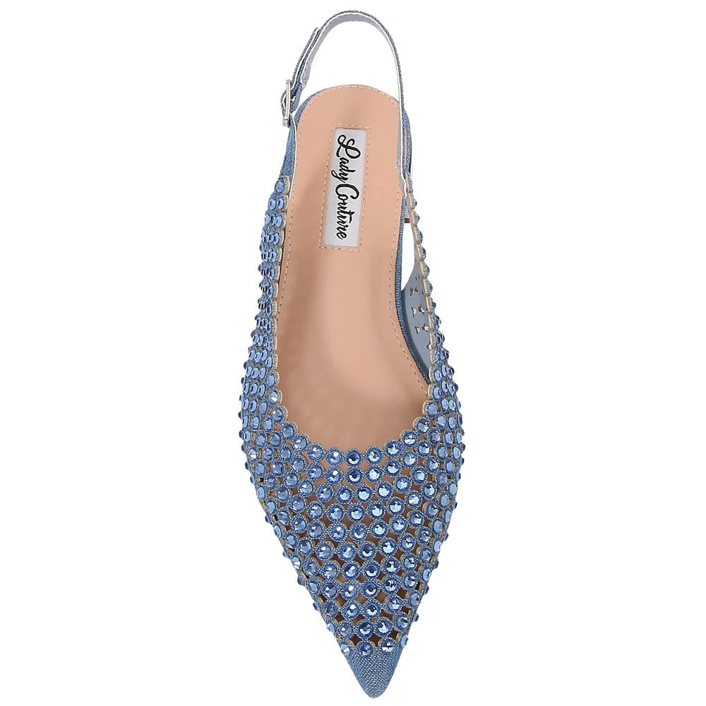 Lady Couture 0.75” Heel Emmy Flats in Blue