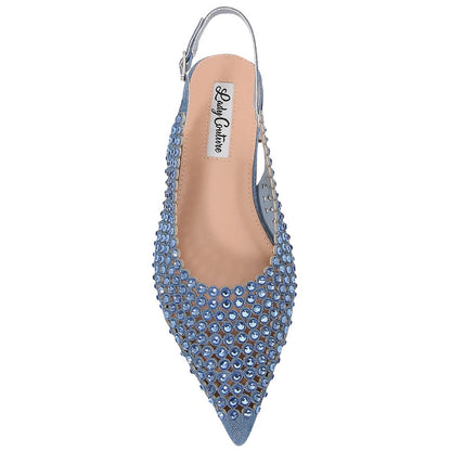 Lady Couture 0.75” Heel Emmy Flats in Blue