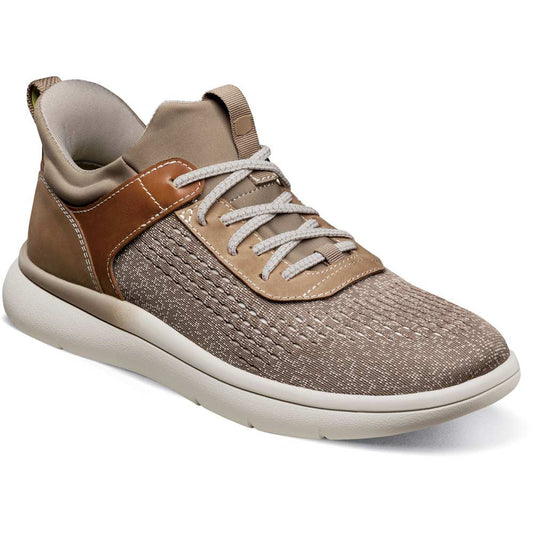 Florsheim Fleet Taupe Knit Elastic Lace Men's Sneaker